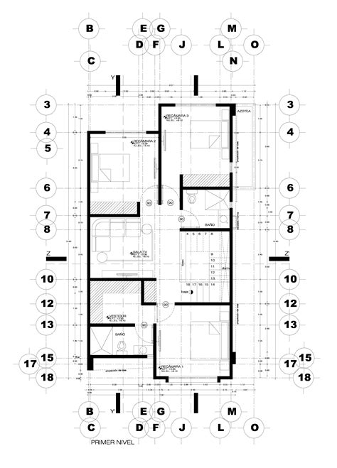 the floor plan for an office building with three floors and four levels, including two rooms