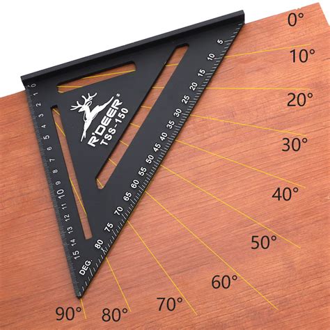 Triangle Ruler 150/300mm Speed Square Aluminun Alloy Protractor Right ...