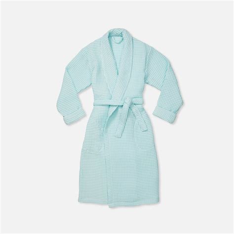 Brooklinen Waffle Robe - Cool Blue - Our 100% Turkish Cotton Waffle Robe is lightweight, fast ...