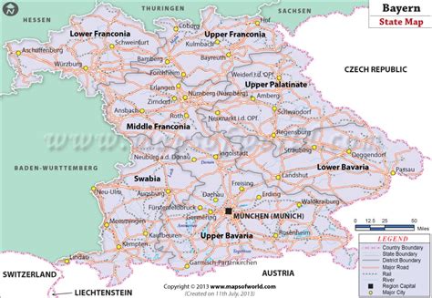 Bavaria State Map, Germany | Free Downloadable Bayern Map