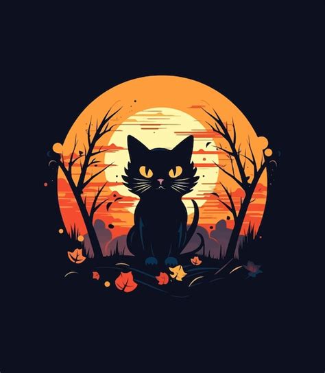 Scary cat portrait for halloween spooky cat | Premium AI-generated vector