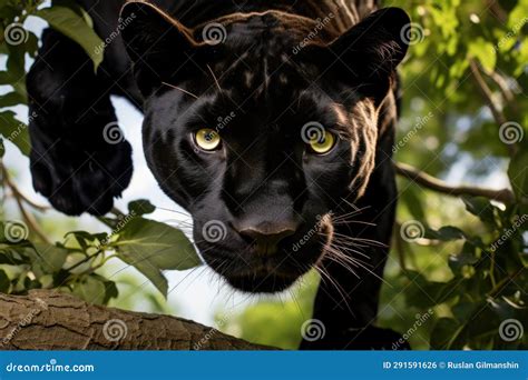 The Panthera Portrait. Melanistic Leopard are Also Called Black Panther Stock Photo - Image of ...