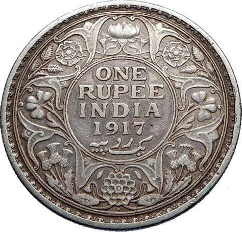 1917 INDIA UK King George V Silver Antique RUPEE Vintage Indian Coin i71851 | eBay | Old coins ...