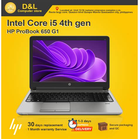 HP PROBOOK 650 G1 INTEL CORE I5 4TH GEN 8GB-120SSD (UPGRADEABLE) [[REFURBISHED]] | Shopee ...