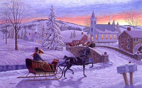 An Old Fashioned Christmas Painting by Richard De Wolfe