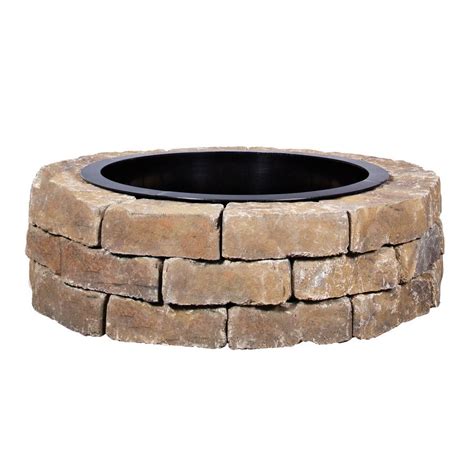 Shop Ashland Flagstone Fire Pit Patio Block Project Kit at Lowes.com ...