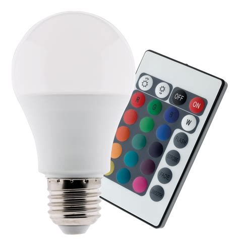 Ampoule LED 7,5W E27 de couleurs RGB avec télécommande | Leroy Merlin