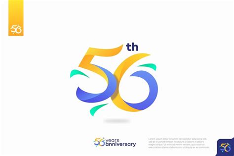 Premium Vector | Number 56 logo icon design 56th birthday logo number ...