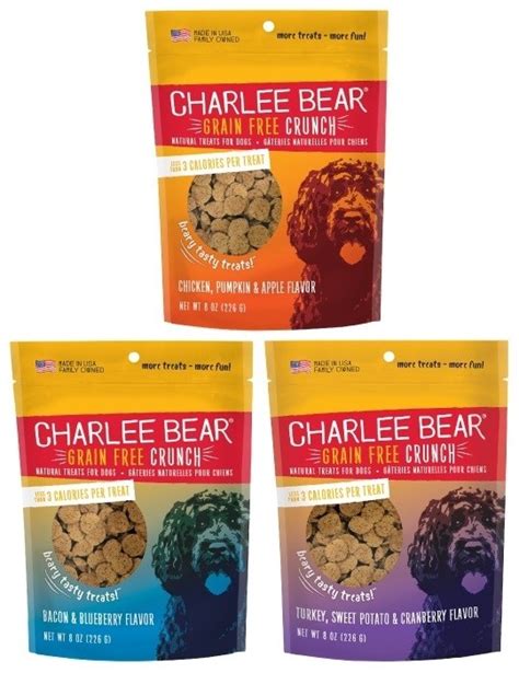 Charlee Bear Grain Free Crunch Dog Treats 8 Oz