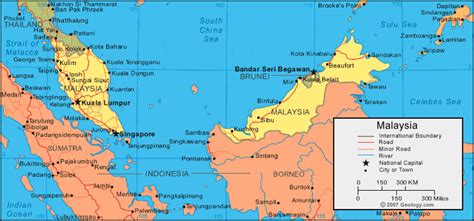 Malaysia Map and Satellite Image