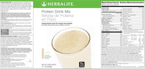 Herbalife Vanilla Protein Powder Nutrition Facts | Besto Blog