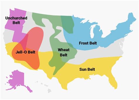 MAP: From the Bible Belt to the Rust Belt, the United States has 13 ...