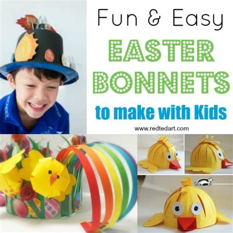 Easy Spring Paper Easter Bonnet Craft for Kids - Red Ted Art - Kids Crafts