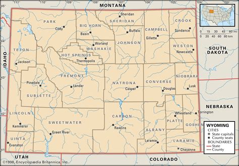 Geography Blog: Map of Wyoming