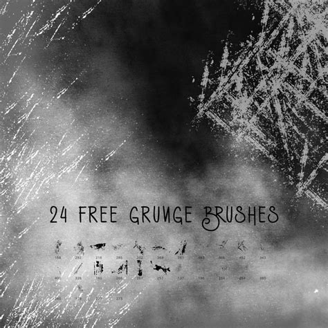 24 Free Grunge Brushes - Photoshop brushes