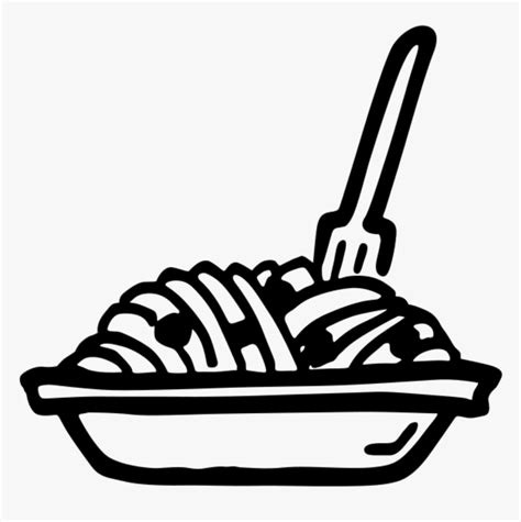 Pasta Clip Art Black And White - Nehru Memorial