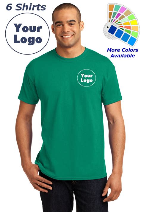 6 T-shirt With Company Logo, Custom Design, Custom Embroidered Shirt, Company Shirt, Business ...