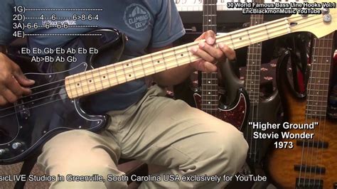 30 World Famous Bass Guitar Riffs And Memes With TABS With @EricBlackmonGuitar - YouTube