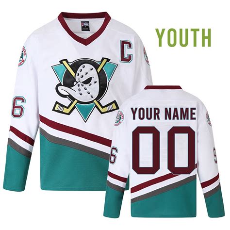 Kids Custom Mighty Ducks White Hockey Jersey – MOLPE