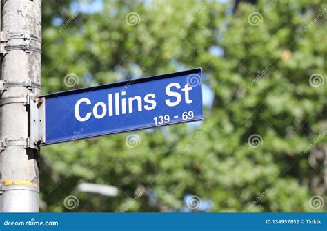 Collins Street Shopping Street Melbourne Australia Stock Photo - Image ...