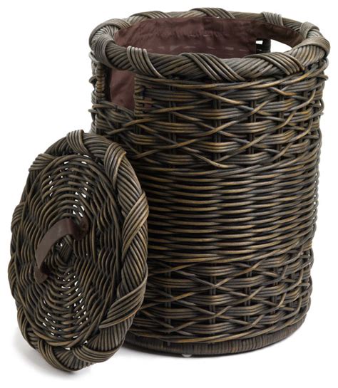 Small Round Wicker Hamper, Standard - Hampers - by The Basket Lady | Houzz