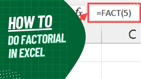 How To Do Factorial in Excel - Earn & Excel