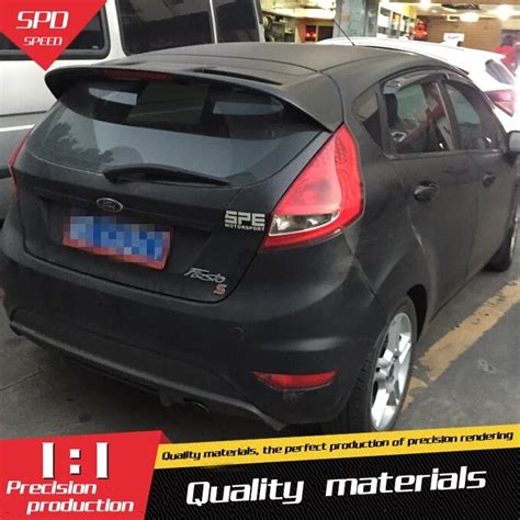 For Ford Fiesta Spoiler High Quality ABS Material Car Rear Wing Primer ...