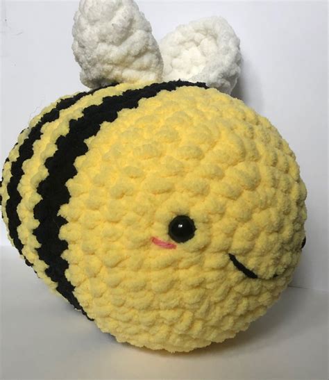 Fluffy Bumblebee Amigurumi Crochet Plush Pillow/stuffed Animal - Etsy