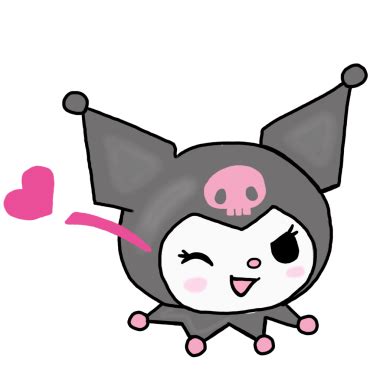 Lovely kuromi character showing love and happiness png | PNGTank