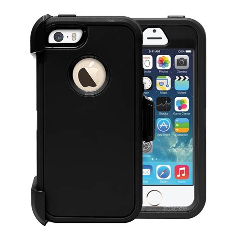 iPhone 5/5S/SE Case, [Full body] [Heavy Duty Protection] Shock Reduction / Bumper Case with ...