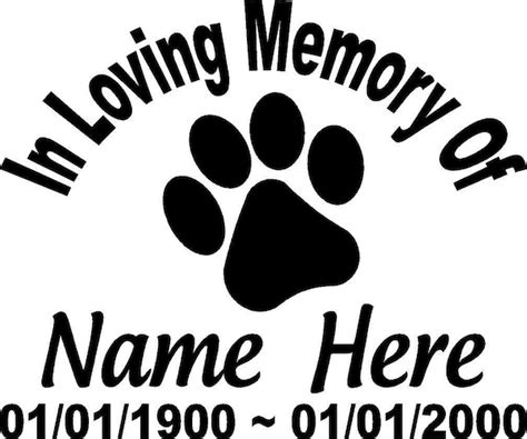 In Loving Memory Dog Decal | Etsy
