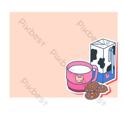 Drawing Milk Dessert Border PNG Images | PSD Free Download - Pikbest