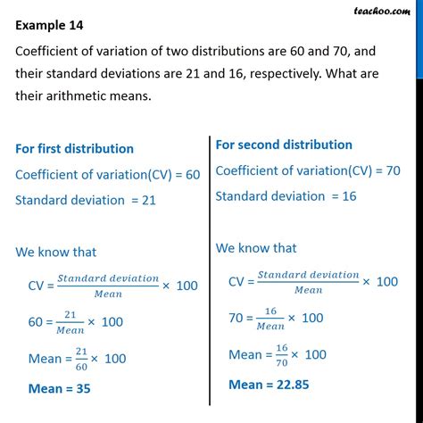 How To Calculate Coefficient Of Variation / Calculate the standard deviation and coefficient of ...