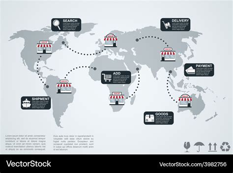 E commerce infographic Royalty Free Vector Image