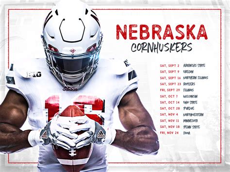 Huskers Schedule Card by Seth Rexilius on Dribbble