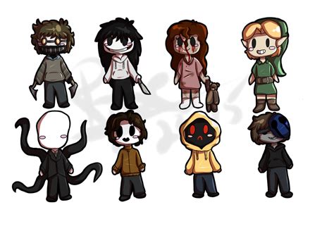 Creepypasta Chibi Set by roman-scum on DeviantArt