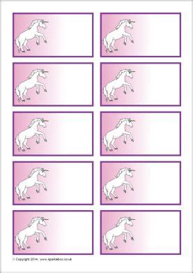 Unicorn-themed editable peg labels (SB10727) - SparkleBox | School labels printables, School ...