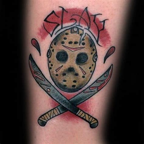 60 Jason Mask Tattoo Designs For Men - Friday The 13th Ideas