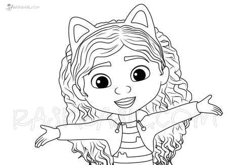 Pandy Gabby's Dollhouse Coloring Pages