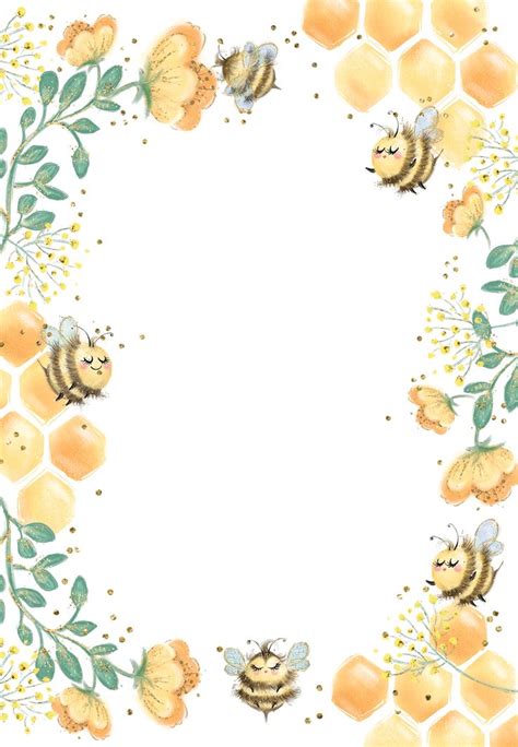 Watercolor Bees and Honeycombs Poster Design