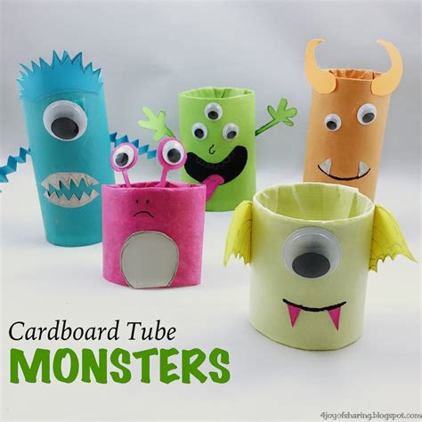 Cardboard Tube Monsters Halloween Craft - The Joy of Sharing