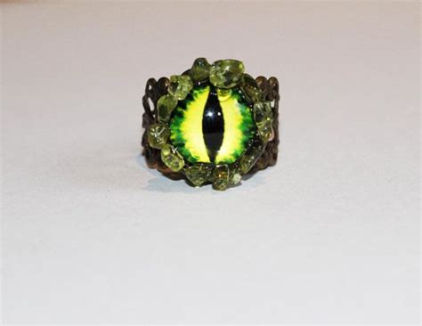 Green Dragon's Eye Statement Ring Natural Crystal | Etsy | Natural crystals jewelry, Statement ...