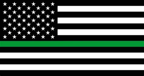 Thin Green Line American Flag SVG File