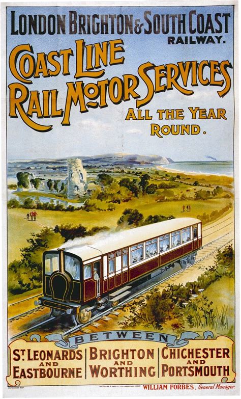 £2.77 GBP - Vintage Rail Travel Railway Poster A4 Re Print Coast Line ...