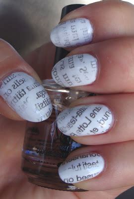 NOTD: Newspaper Print Nails - Beauty by Miss L