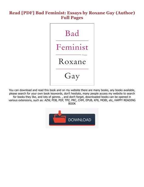 PPT - [PDF] DOWNLOAD READ Bad Feminist: Essays $BOOK^ By Roxane Gay ...