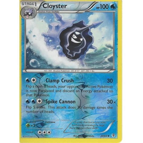 Pokemon Trading Card Game POKEMON GENERATION PACK CARD - CLOYSTER 20/83 REV HOLO - Trading Card ...