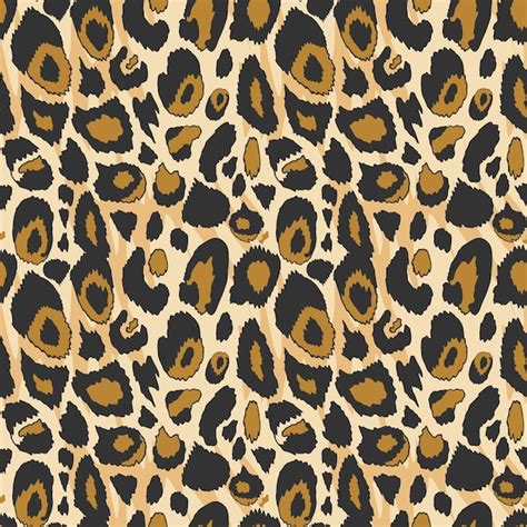 Premium Vector | Seamless vector pattern drawn with simple leopard spots