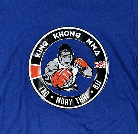 King Khong MMA TKD • Must Thai • BJJ Thai Pad / Pad Thai T-Shirt Size Large Blue | eBay