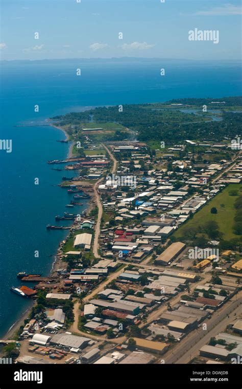 Aerial view, Honiara, Honiara, Honiara City Province, Solomon Islands ...